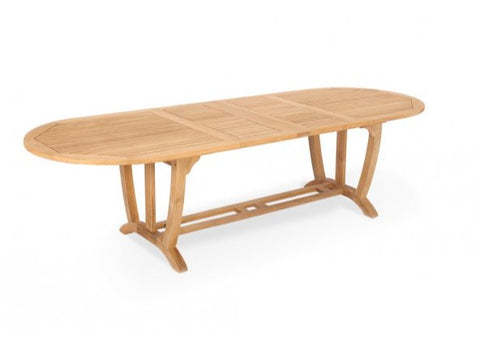 Vineyard Teak Oval Double Extension Table Large