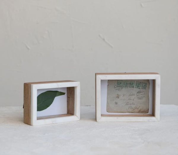 Marble & Wood Shadow Box Frame