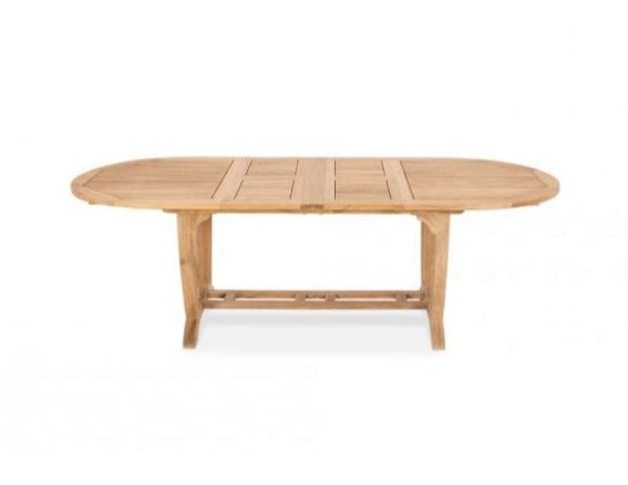 Vineyard Teak Oval Double Extension Dining Table Small