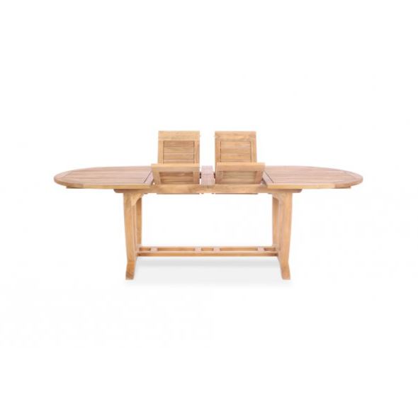 Vineyard Teak Oval Double Extension Dining Table Small