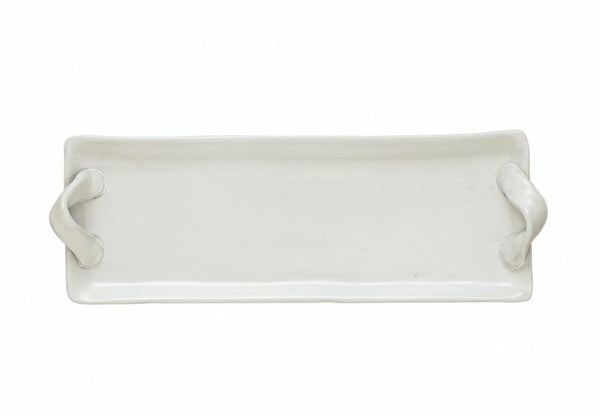 Stoneware Tray With Handles