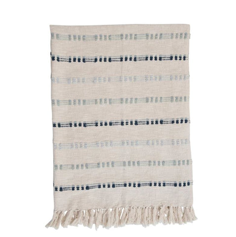 Cotton Throw With Fringe