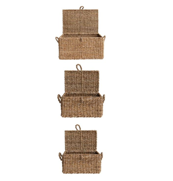 Medium Hand-Woven Seagrass Trunk