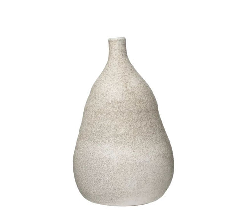 7" Round Distressed Terracotta Vase