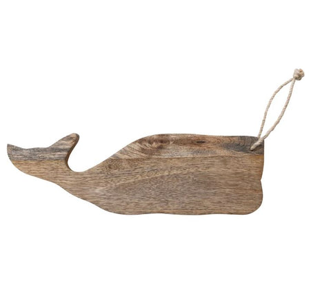 Whale Shaped Wood Cutting Board