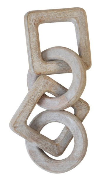 Whitewash Mango Wood Chain Link