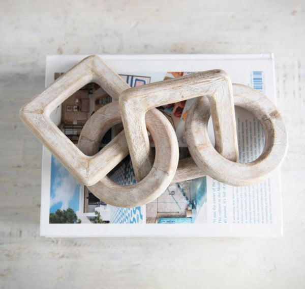 Whitewash Mango Wood Chain Link